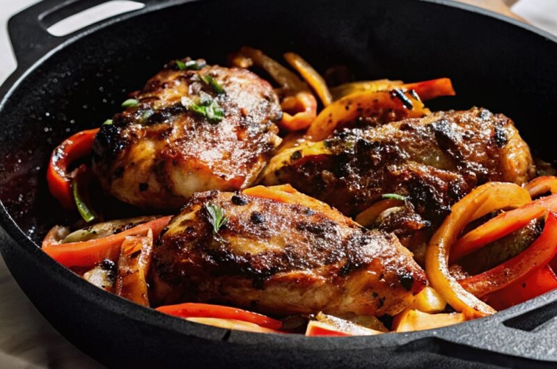 Chicken and Bell Peppers Skillet