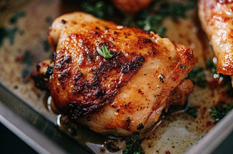 Garlic Butter Baked Chicken Thighs