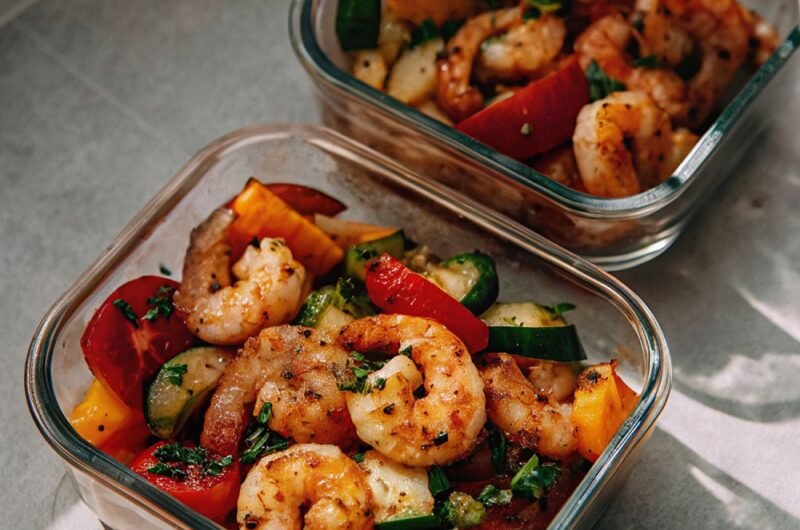 Shrimp and Veggies Meal Prep Bowls