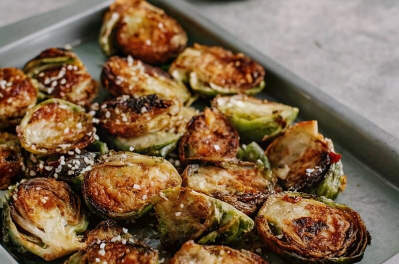 Garlic Parmesan Roasted Brussel Sprouts