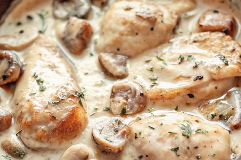 Creamy Garlic Chicken Mushroom