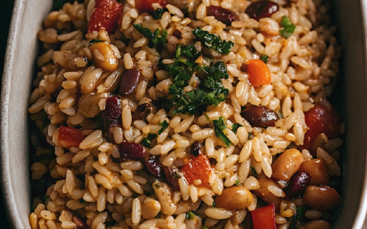 Mediterranean Rice Packet Healthy Mediterranean Rice and Beans – onepinchsalt.com