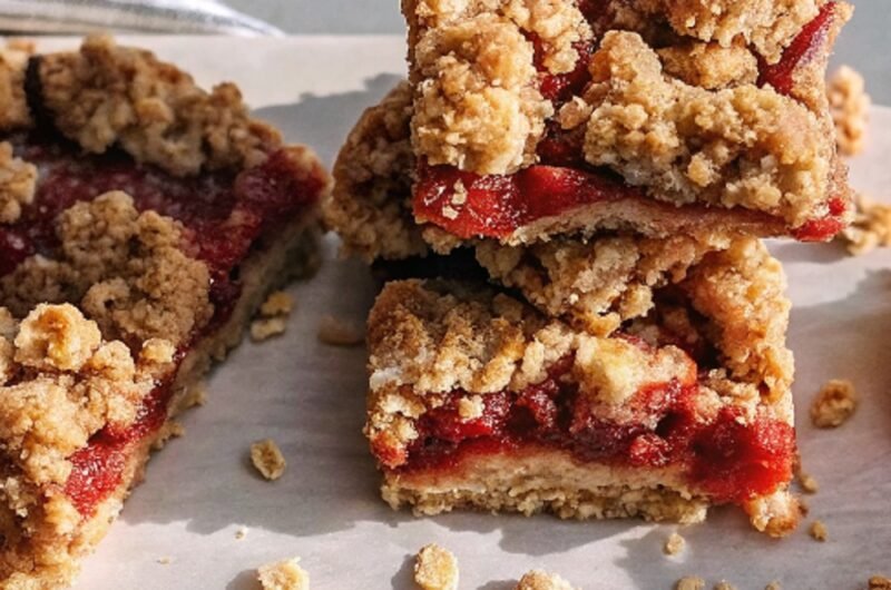 Healthy Strawberry Oatmeal Bars