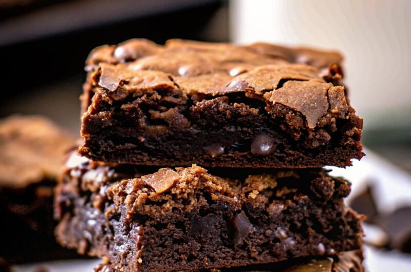 Homemade Brownies with Cocoa Powder