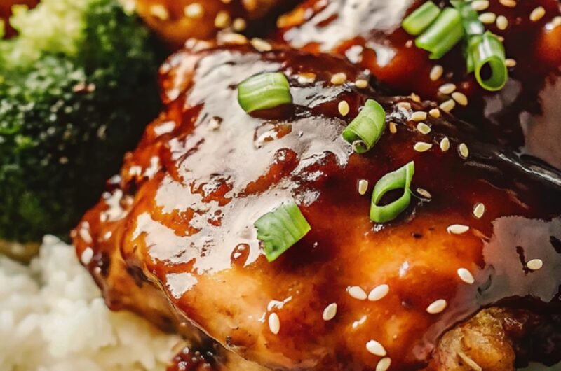 Honey Garlic Chicken Thighs in Crock Pot