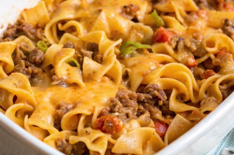 Noodle Casserole with Ground Beef
