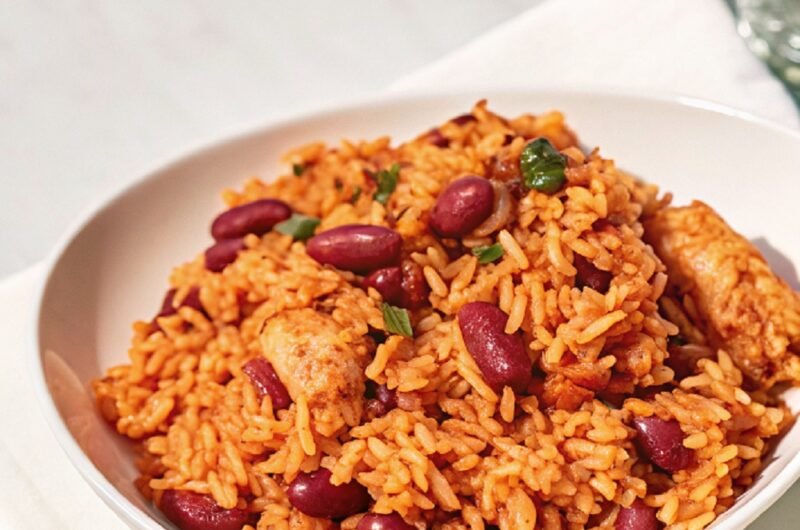 Spanish Rice Beans and Chicken