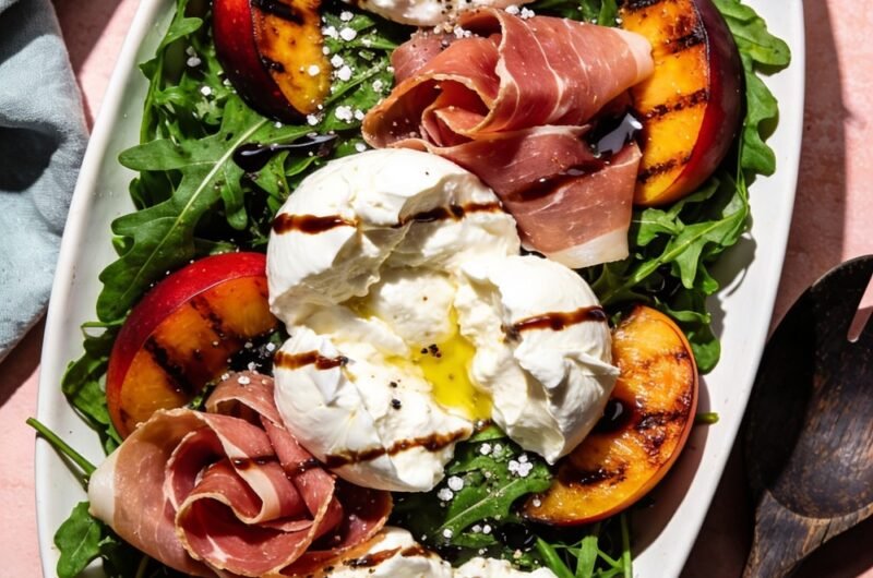 Grilled Peach and Burrata Salad