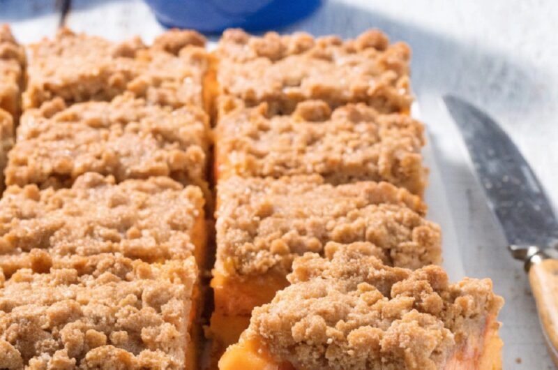 Peaches and Cream Crumble Bars