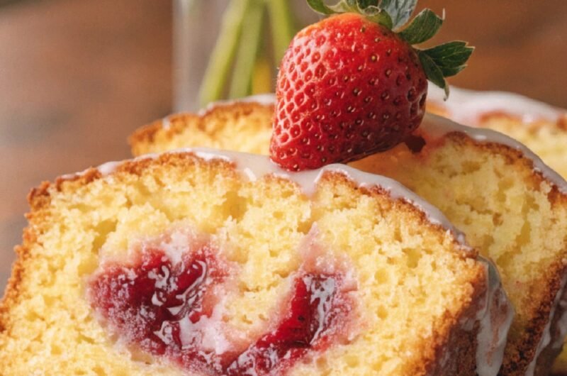 Strawberry Lemon Pound Cake